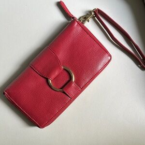 Cynthia Rowley Red Wallet with Gold Accent